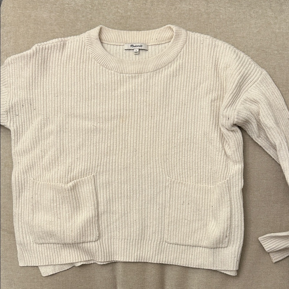 Madewell Women's Ribbed Cream Sweater